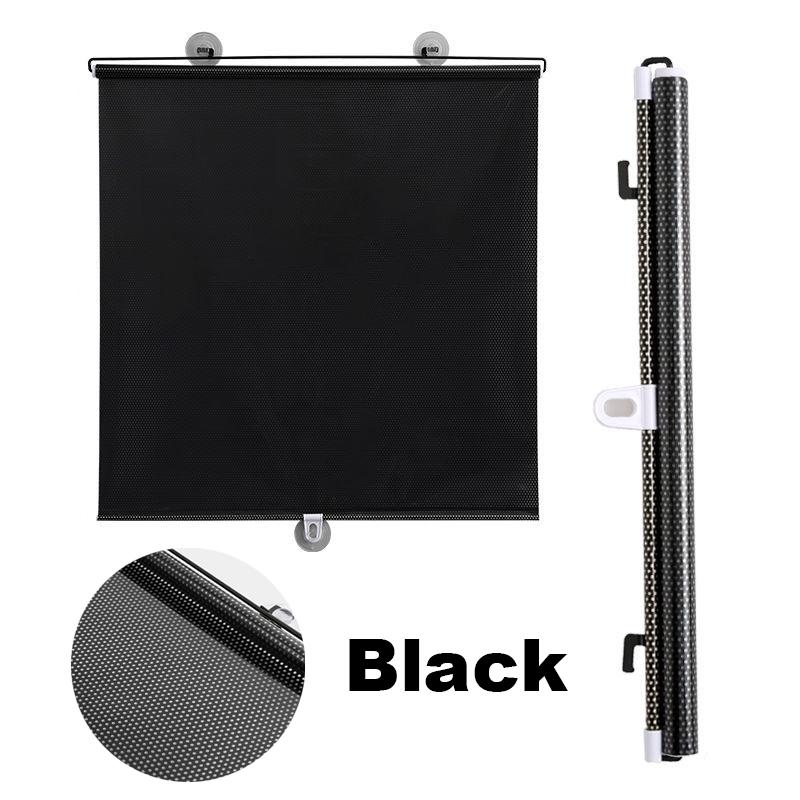 Universal Rollos Saugnapf Sonnenschirm Blackout Vorhang Auto Schlafzimmer Küche Büro Fenster sonnenschutz Vorhänge Nagel-freies 68cm x 125cm schwarz