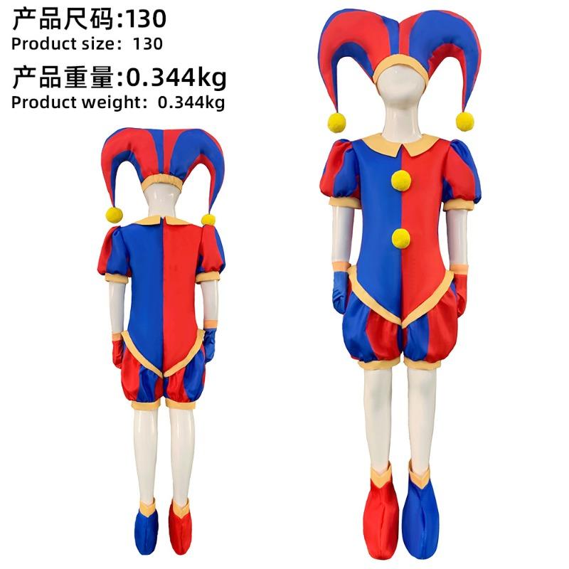 Magischer digitaler Zirkus Cosplay Anzug Pomni Pamni Clown Cos Anzug children 130 red