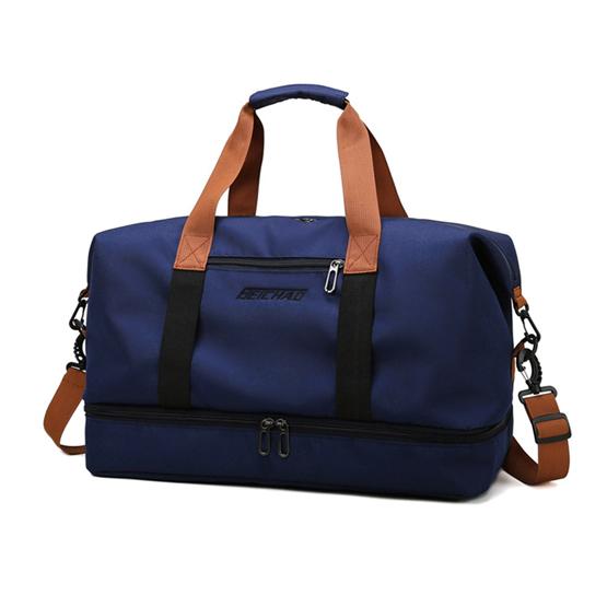 Wasserdichte Reisetasche, Sporttasche, Sporttasche, großes Fassungsvermögen, Gepäcktaschen, Handtaschen mit mehreren Taschen blau