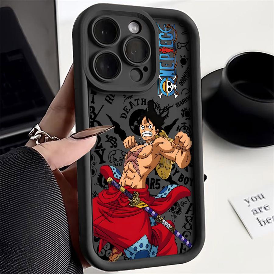 One Piece Cool Luffy Und Zoro Softshell Handyhülle für iPhone 16e 15 16 14 Plus XR 13 12 11 Pro Max 17 Air XS Max iPhone 16 Pro Max