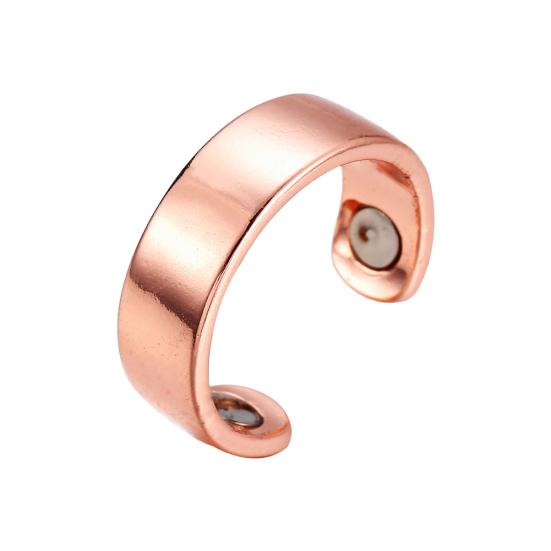 Unisex-Kupfer-Magnet-Ring mit offenem, gesundem Ring, Fingerschmuck, Geschenk rose gold