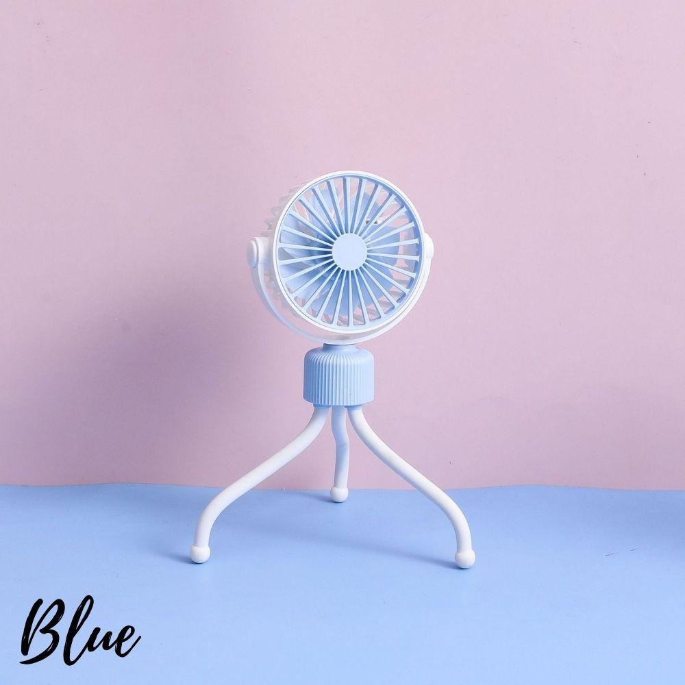 Handheld Mute Fan Kinderwagen Mini Fan Mini Tragbare Batterie Powered USB Powered Für Auto Kinderwagen und Schreibtisch Kühlung Wind klimaanlage blau