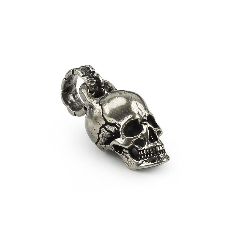 Messing Kupfer Schädel Punk Schlüsselanhänger Anhänger Schlüsselanhänger Charms Schlüsselanhänger Skelett DIY Outdoor-Zubehör weiß