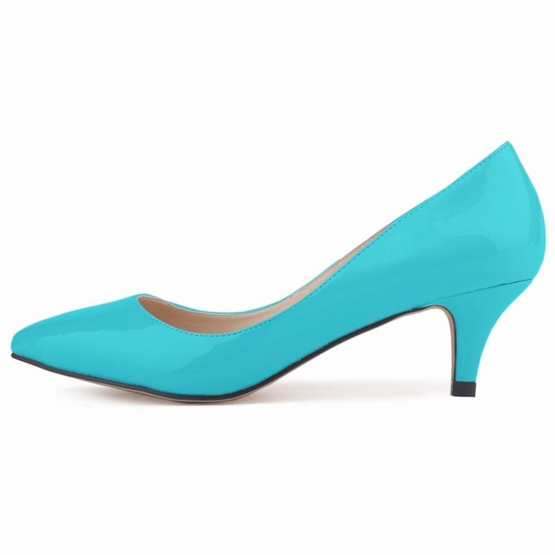 Klassische sexy spitze niedrige Med Kitten Heels Damen Pumps Schuhe Frühling Markendesign Hochzeitskleid 39 himmelblaue