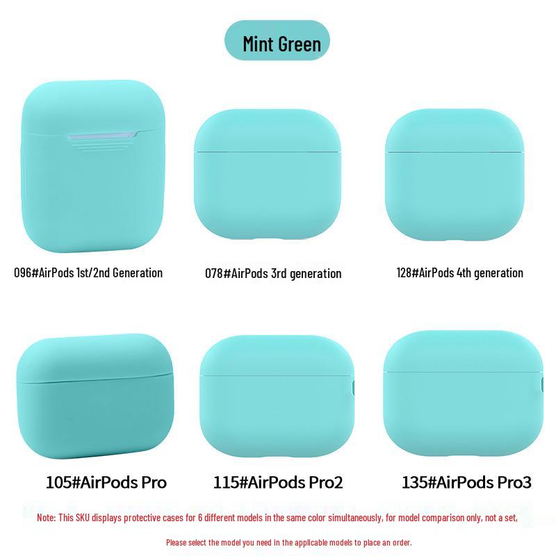 Schutzhülle für AirPods 4. Generation - Bluetooth-Kopfhörerhülle AirPods Pro 2 minze, grüne