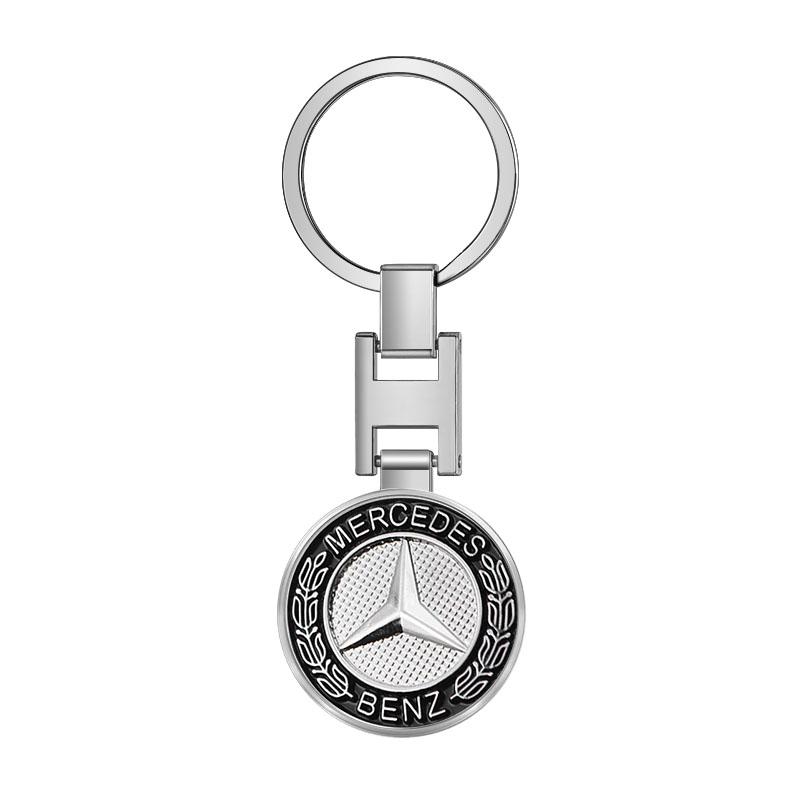 3D Styling Metall Auto Schlüsselanhänger Jubiläumsabzeichen Schlüsselanhänger Zubehör Für Mercedes Benz AMG W205 W204 W203 W211 GLC GLE CLA W212 W213 W201 W210 W124 schwarz