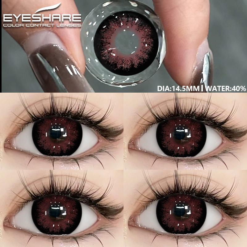 1 Paar Kontaktlinsen für die Augen, farbige Kontaktlinsen für die Augen, große schwarze Kontaktlinsen, jährliche modische Beauty-Make-up-Augenlinsen