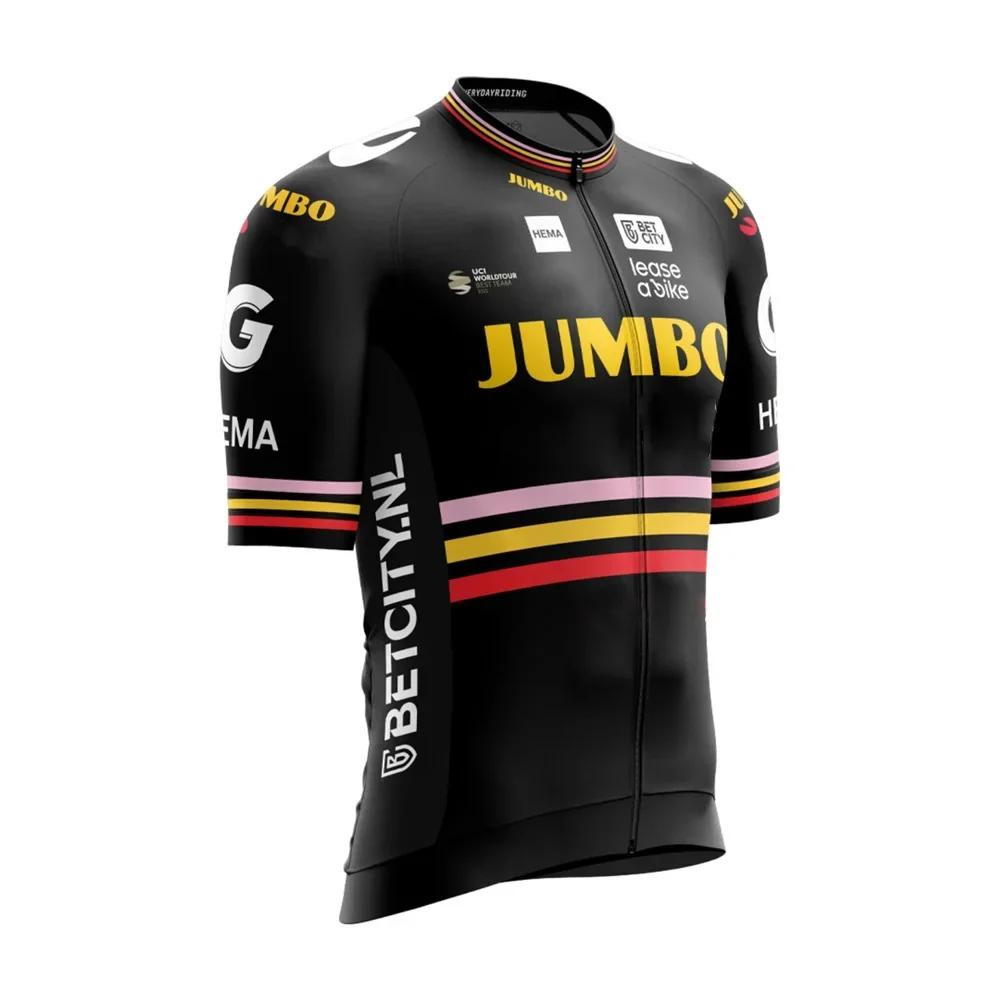 Fahrradbekleidung 2026 Herren Jumbo Pro Team Kurzarm Radtrikot Set Mtb Fahrrad Uniform Trikot Fahrrad Kleidung Radfahren Mann XL