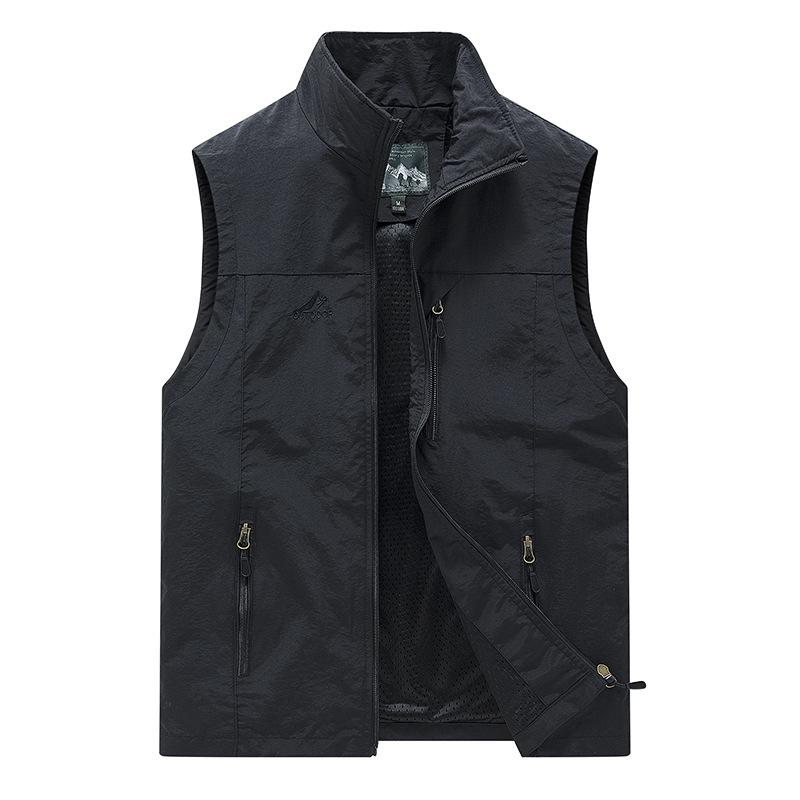 Neue Weste für Herren mit mehreren Taschen, Arbeitskleidung, Sommer, dünne ärmellose Weste, Herren, Freizeitweste, Jacke für Herren 3XL