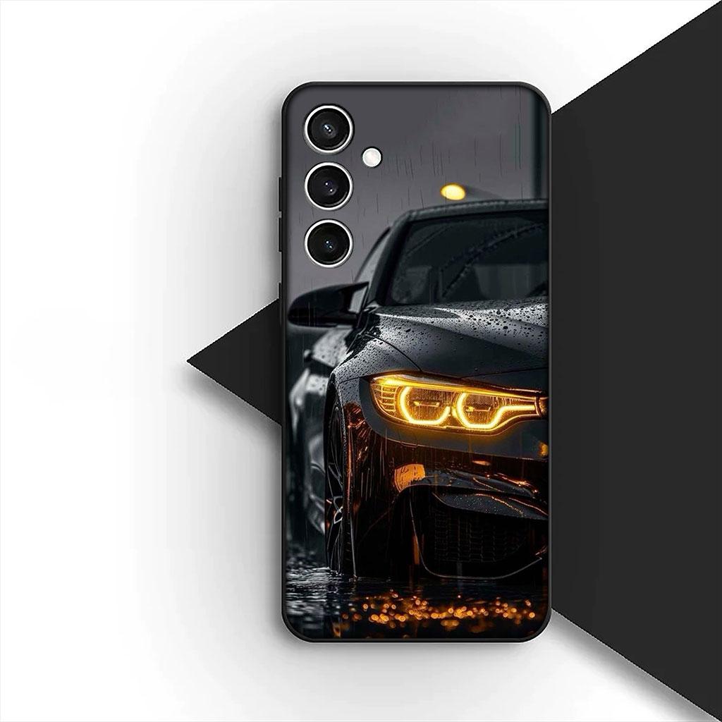 Supercar Cartoon Super Car Rückleuchten Handyhülle für Samsung Galaxy S25 S24 S23 FE Ultra Plus S7 Edge S25+ S23+ A56 5G Hülle Galaxy S7 edge