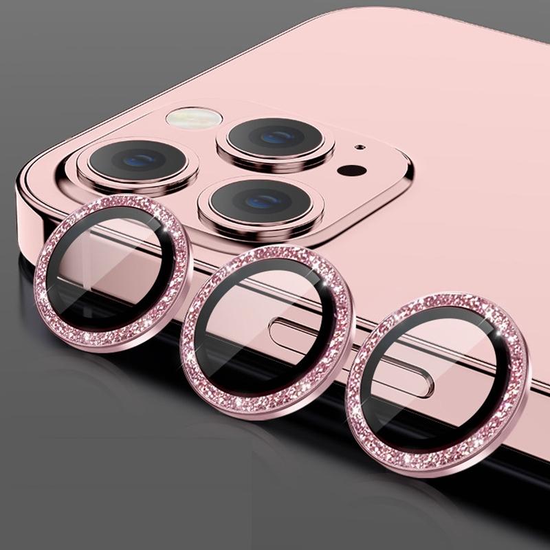 Objektiv-Metallring-Schutzglas für iPhone 16E 11 12 13 14 15 16 Pro Max plus 12 mini 13 mini Kameraobjektiv-Schutzkamerafilm iphone 13 mini 2PCS rosa