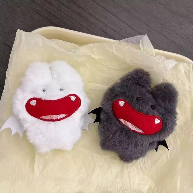 Super Süßes Halloween Dämon Fledermaus Plüschtier Schlüsselanhänger Tasche Anhänger Häufig Verwendete Festliche Geschenke Paar Studenten Tasche Anhänger Geschenke red