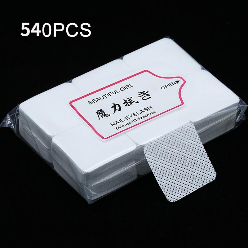 Gel-Nagellack-Entferner, Gel-Nagellack-Reiniger, Maniküre-Nagelentferner, fusselfreie Tücher, Reiniger, Papier-Pad, LM 540 pieces/bag # white