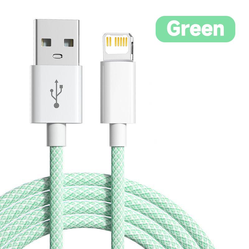 20W PD USB Lightning Ladekabel für Apple iPhone 14 13 12 11Pro Max Mini X XS XR 8 7 6 Plus SE 2020 Schnellladekabel 2m grün