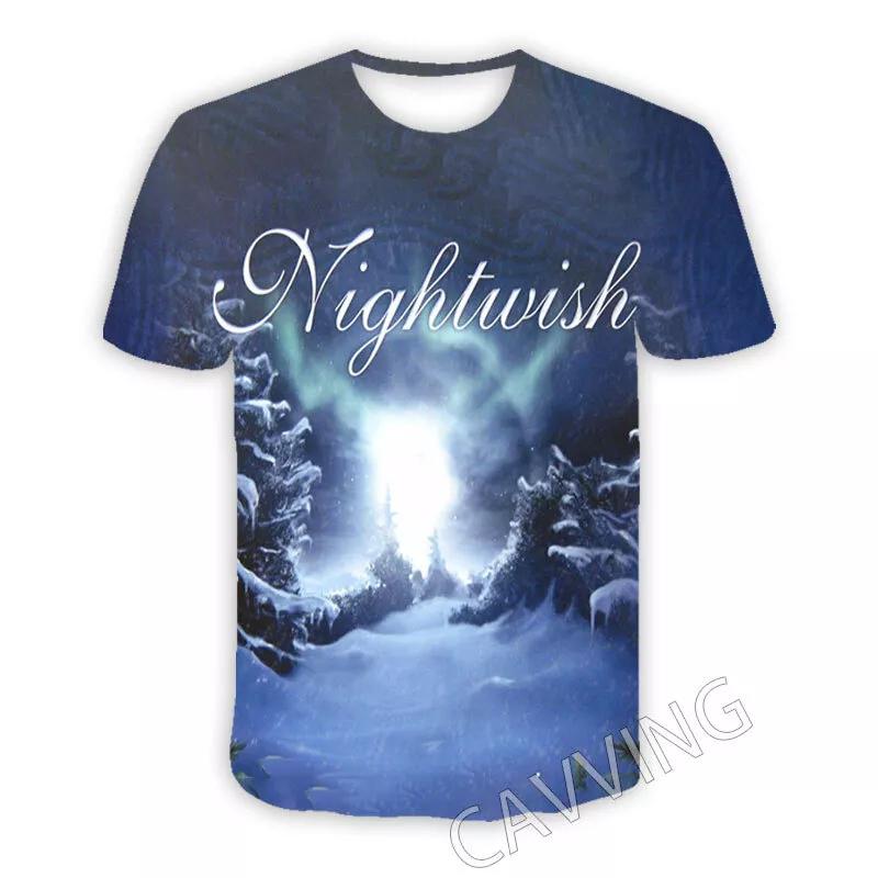 Rock Nightwish T-Shirt Herren 3D Gedrucktes Design Sommer Kurzarm Top Hip Hop Trendige Mode O-Leader Street Herrenmode M gray