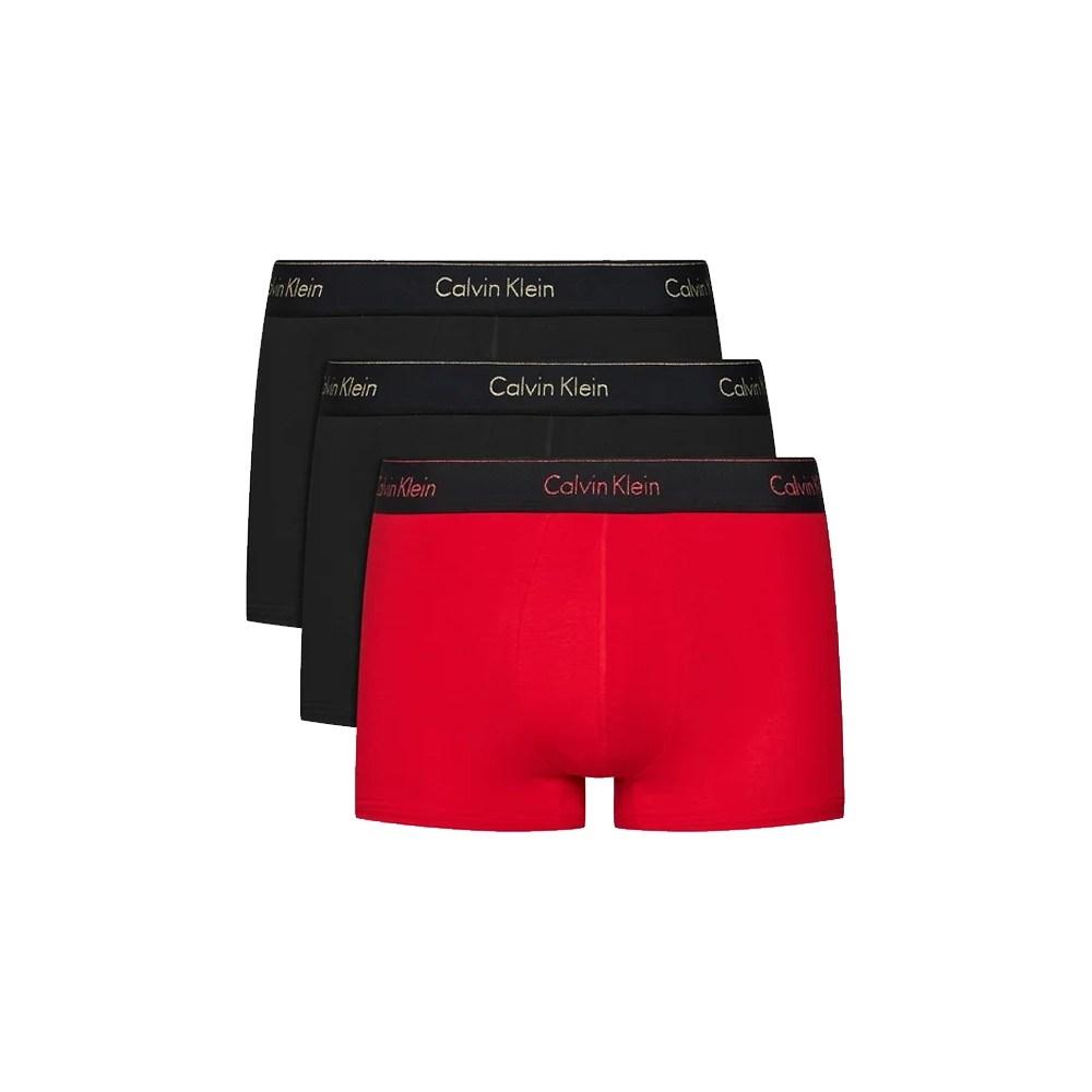 Calvin Klein Herren Unterwäsche 3er-Pack Boxerbriefs mit elastischem Bund und Buchstabenprint 000NB3873A-KHZ M black