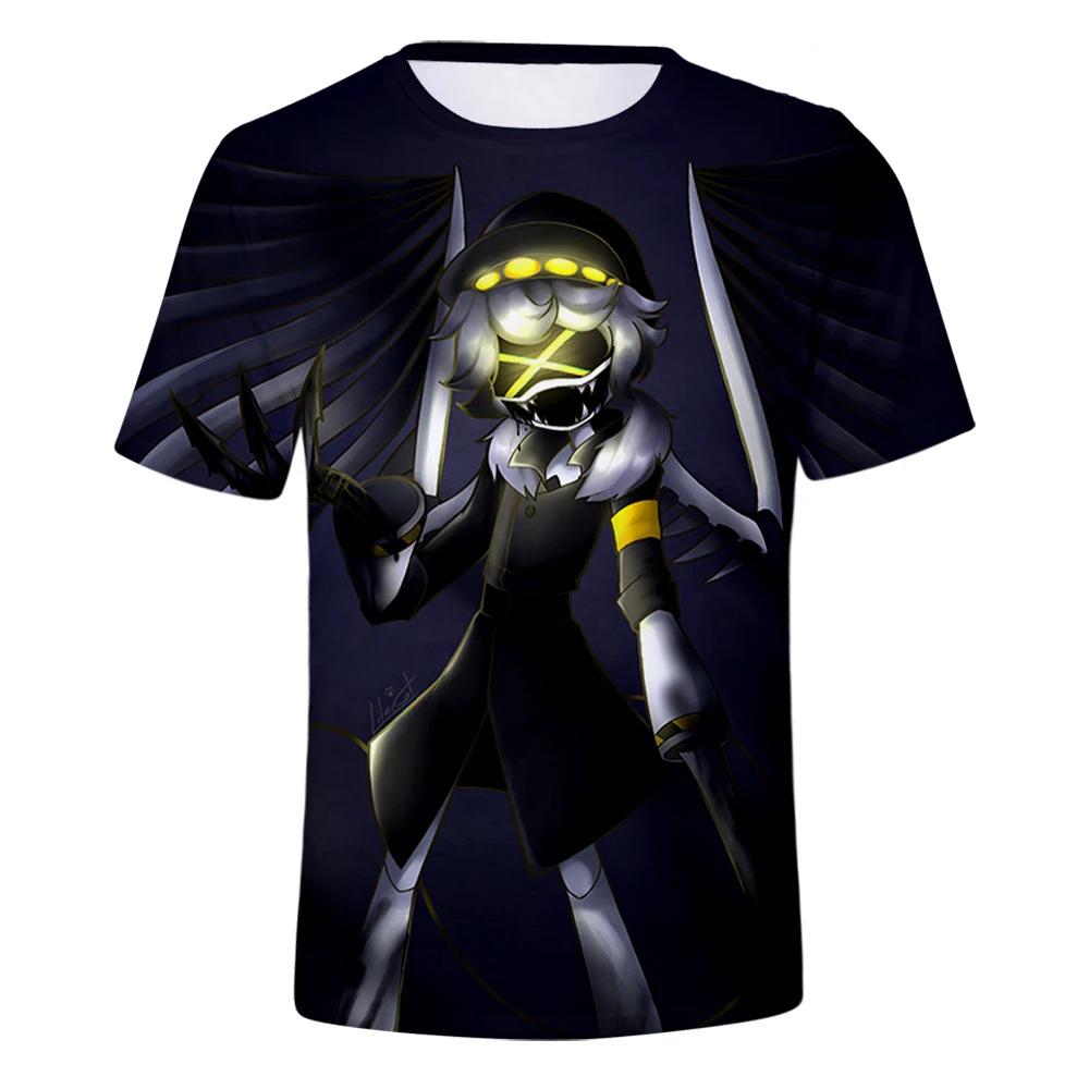 Horror Anime T-Shirts Murder Drones 3D-Druck Streetwear Herren Damen Mode Übergroßes Kurzarm-T-Shirt Kinder-T-Shirts Tops Kleidung S schwarz