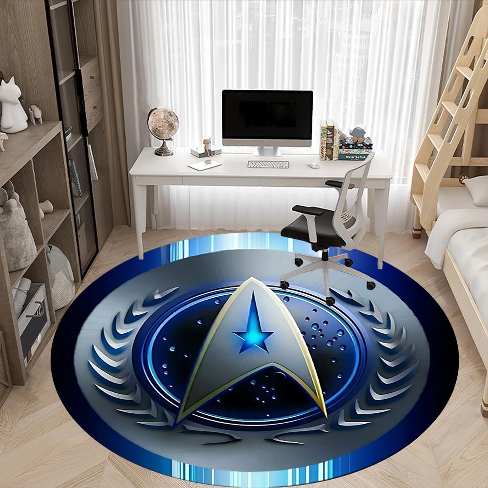 1 Stück Star Trek Büro Runder Teppich, Indoor-Matte Geeignet Für Büro, Schlafzimmer Wohnzimmer Heimdekoration, Zimmerdeko, Offic a0928134 120cm by 120cm