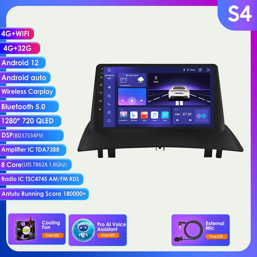 7862 System 2din Android Autoradio für Renault Megane 2 2002-2009 Autoradio Multimedia Video Player Intelligenter Bildschirm GPS Nav Head Unit Carplay 4G S4 8Core 4G 32G AI