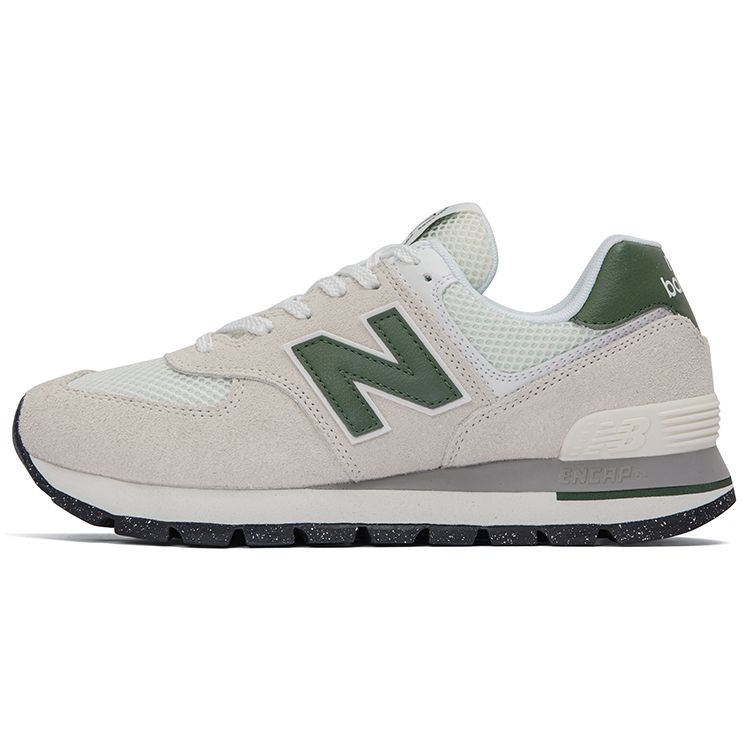 New Balance Nb 574 Stoff Rindspaltleder Bequem Vielseitig Schlicht Leicht Niedrig geschnittene Lifestyle Freizeitschuhe Unisex Freizeitschuhe ML574DUG-D 42 gray