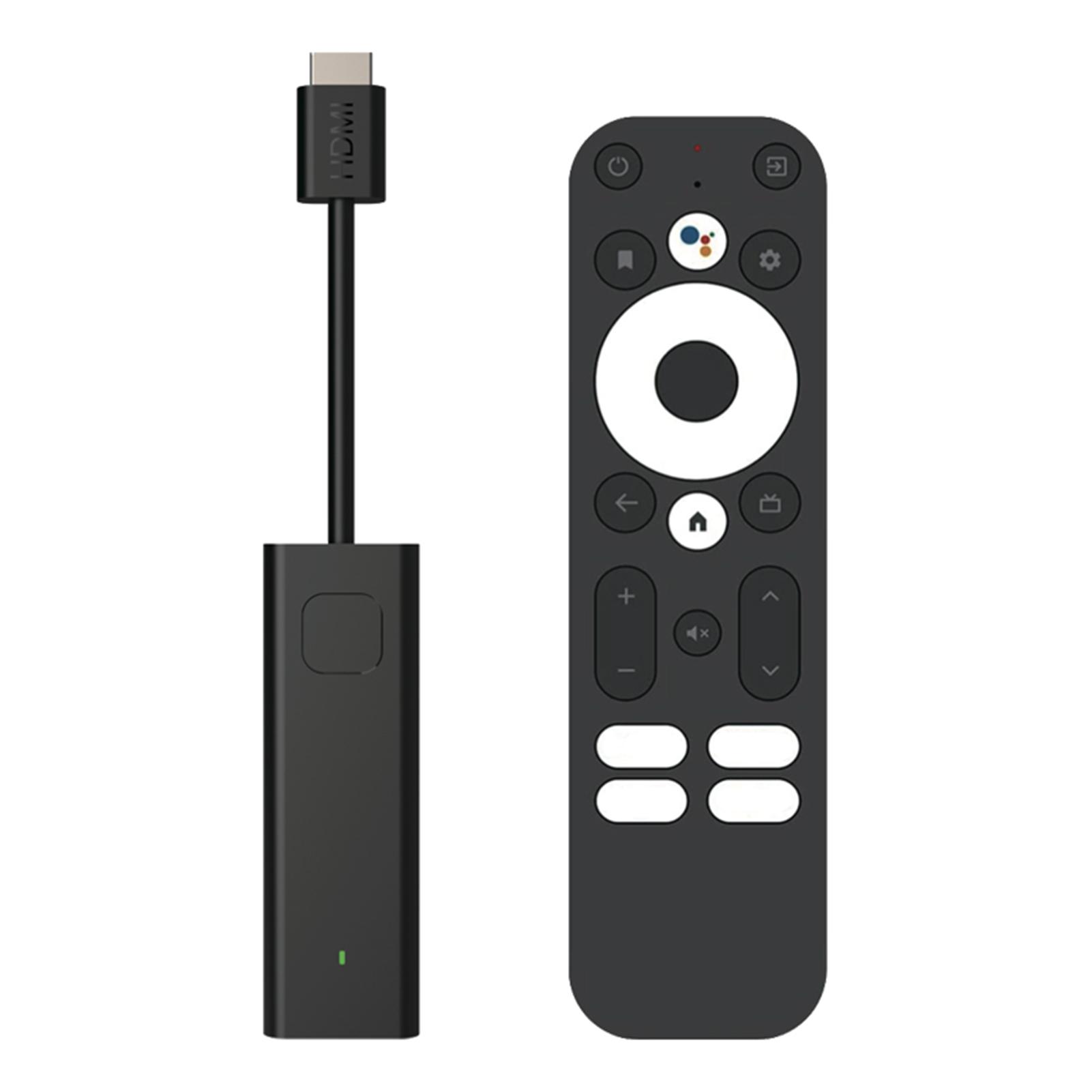 TV-Stick mit geringem Stromverbrauch, integrierter Chromecast 4K-Streaming, unterstützt das neueste Android 11-Betriebssystem schwarz