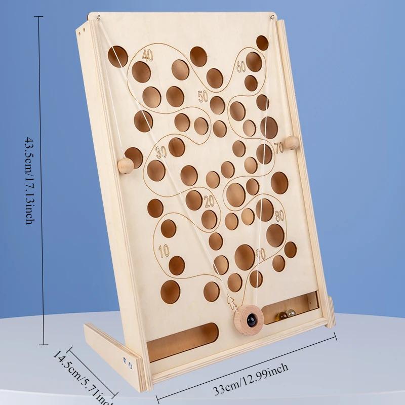 Pirat Murmeln Laufen Spaß Labyrinth Spiel Kinder Hand-Auge Koordination Balancetraining Holz Murmelmaschine Spiel Kinder Geschenk white