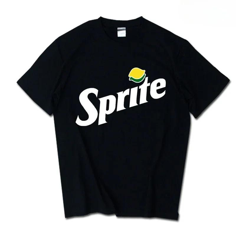 2026 Sommer Neue Trendmarke INS Pepsi Cola Gemeinsames T-Shirt Sprite Coca-Cola Herren und Damen Locker Baumwolle Paare Kurze Ärmel XXL weiß