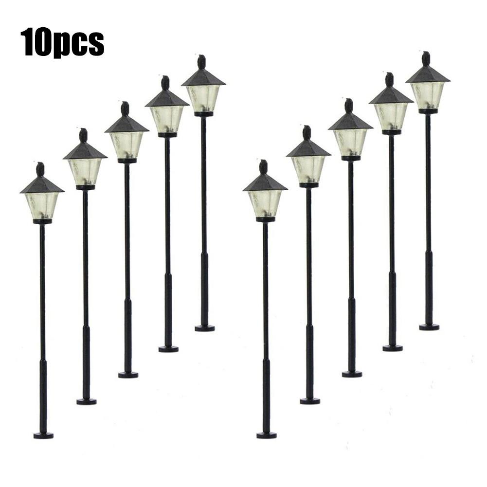 LED-Straßenlaternen, 55 mm, Eisenbahn-Laternenpfähle, 12–19 V, H0 TT-Spur, Standlichter