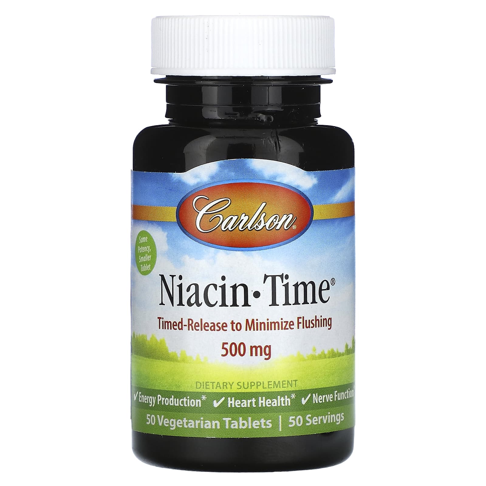 Niacin-Time, 500 mg, 50 vegetarische Tabletten