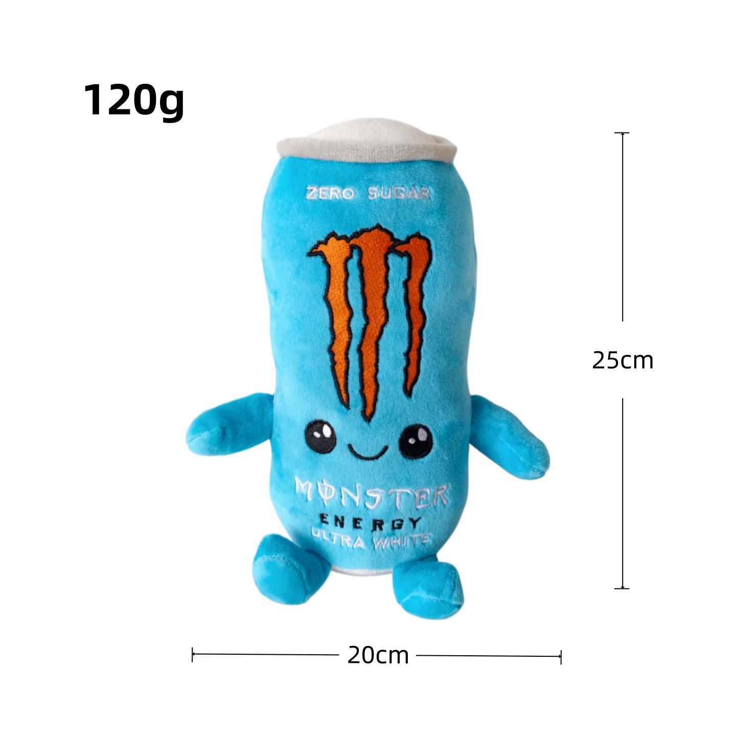 Neues Süßes Monster Energy Dose Plüschtier Simulation Energy Drink Dose Stoffpuppe Niedliche Cartoon Getränk Figur Haus Sofa Dekor Sammlerstück Geschenk für Fans 25cm