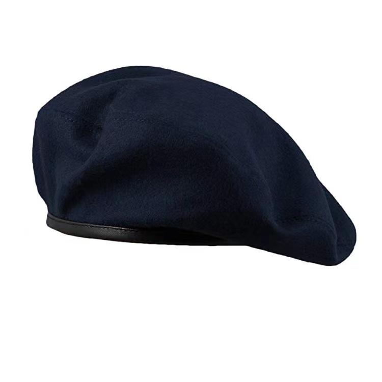 Solider Hut Polizei Herren Baskenmütze Mützen Wolle Baskenmütze Herren Militärmütze 52 navy blau