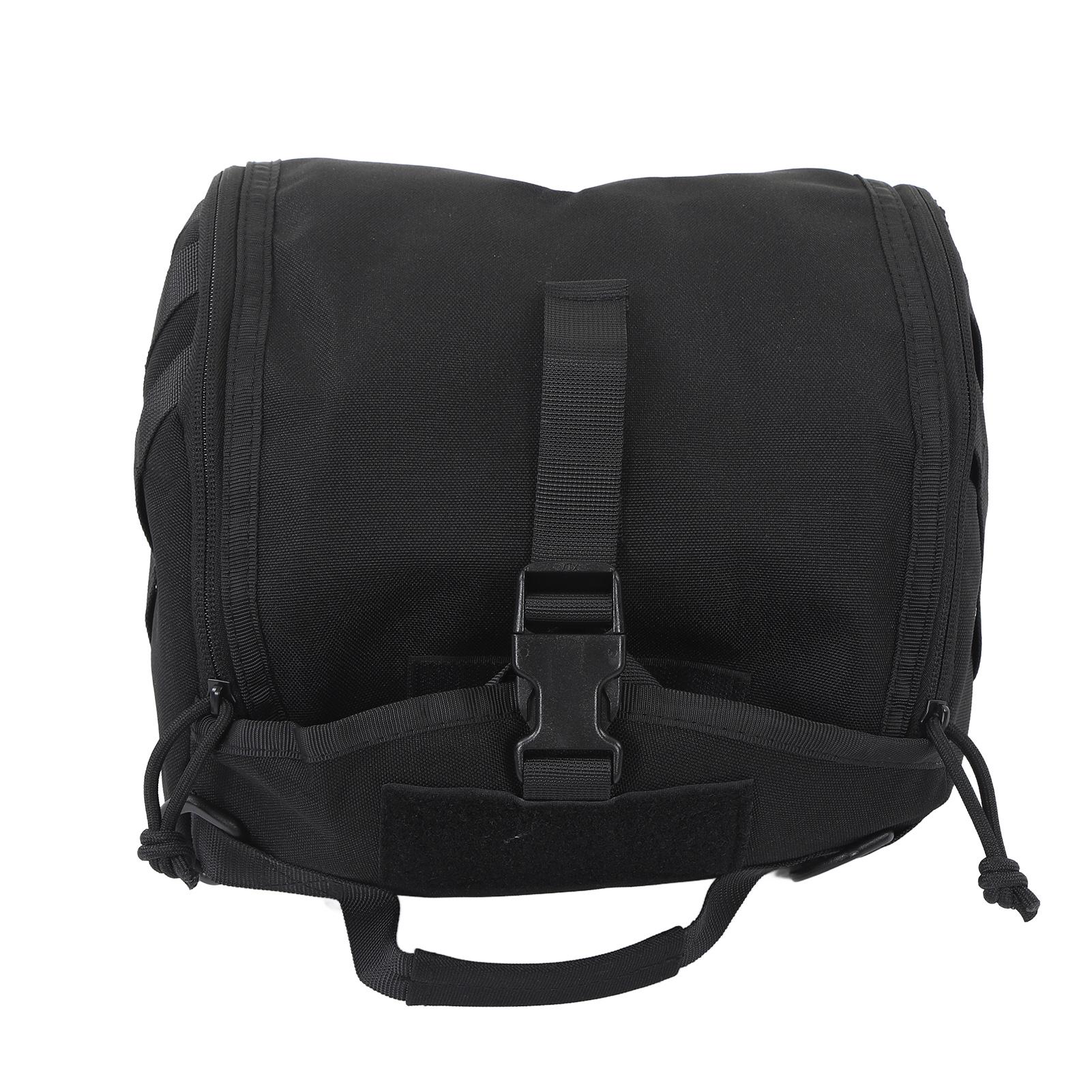 Camping Helm Tasche Canvas Kratzschutz Verstellbare Helm Aufbewahrungstasche Für Schutzhelme Helm schwarz