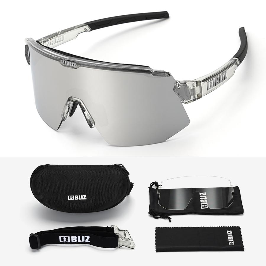 B BLIZ Breeze Radsportbrille Brille Rennrad Sonnenbrille für Mann Frau mtb Fahrradbrille Mountainbike Brillen 2 Linsen Transparent 2 lens