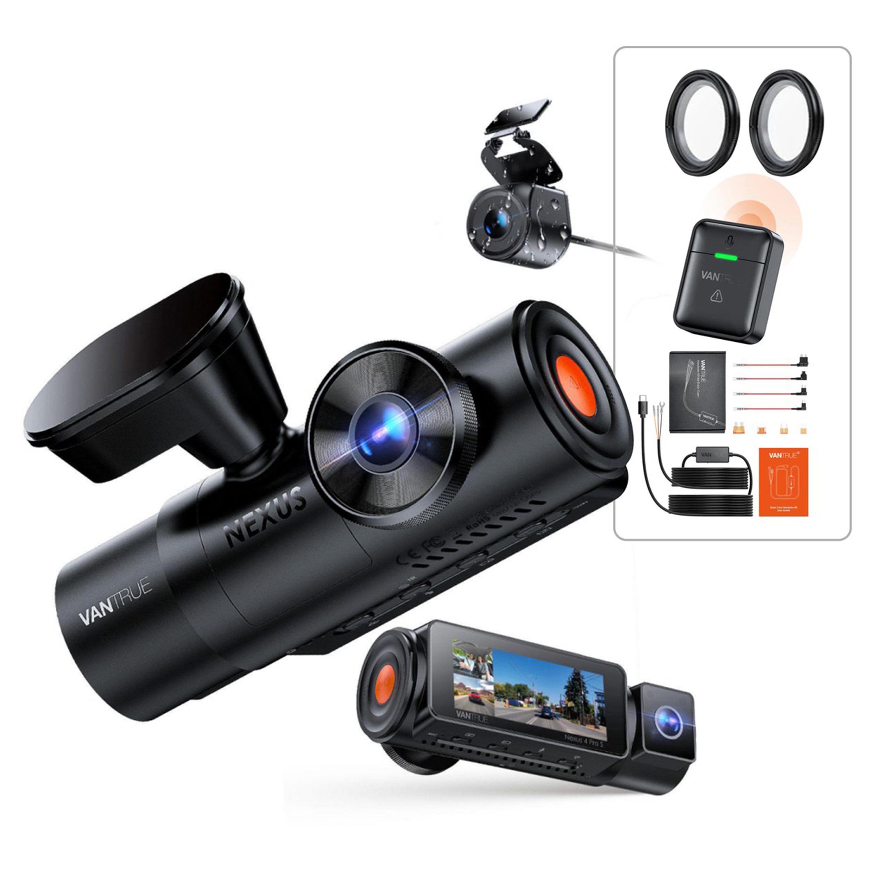 VANTRUE N4 Pro S 4K Dashcam für Auto [Kostenlos beim Kauf: 40mm CPL-Filter x2 + VP03 Festverdrahtungskit + Fernbedienung]