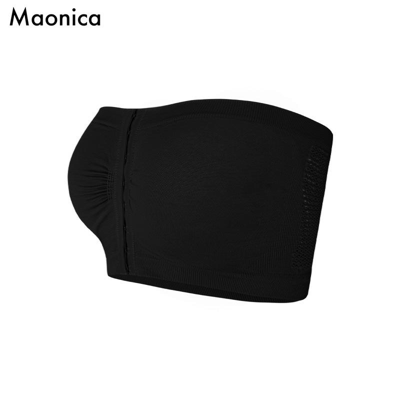 Europäische Größe Groß Einreihige Unterwäsche Bruststütze Brust geknöpftes Tanktop Dünne atmungsaktive Unterwäsche für Damen 4XL schwarz