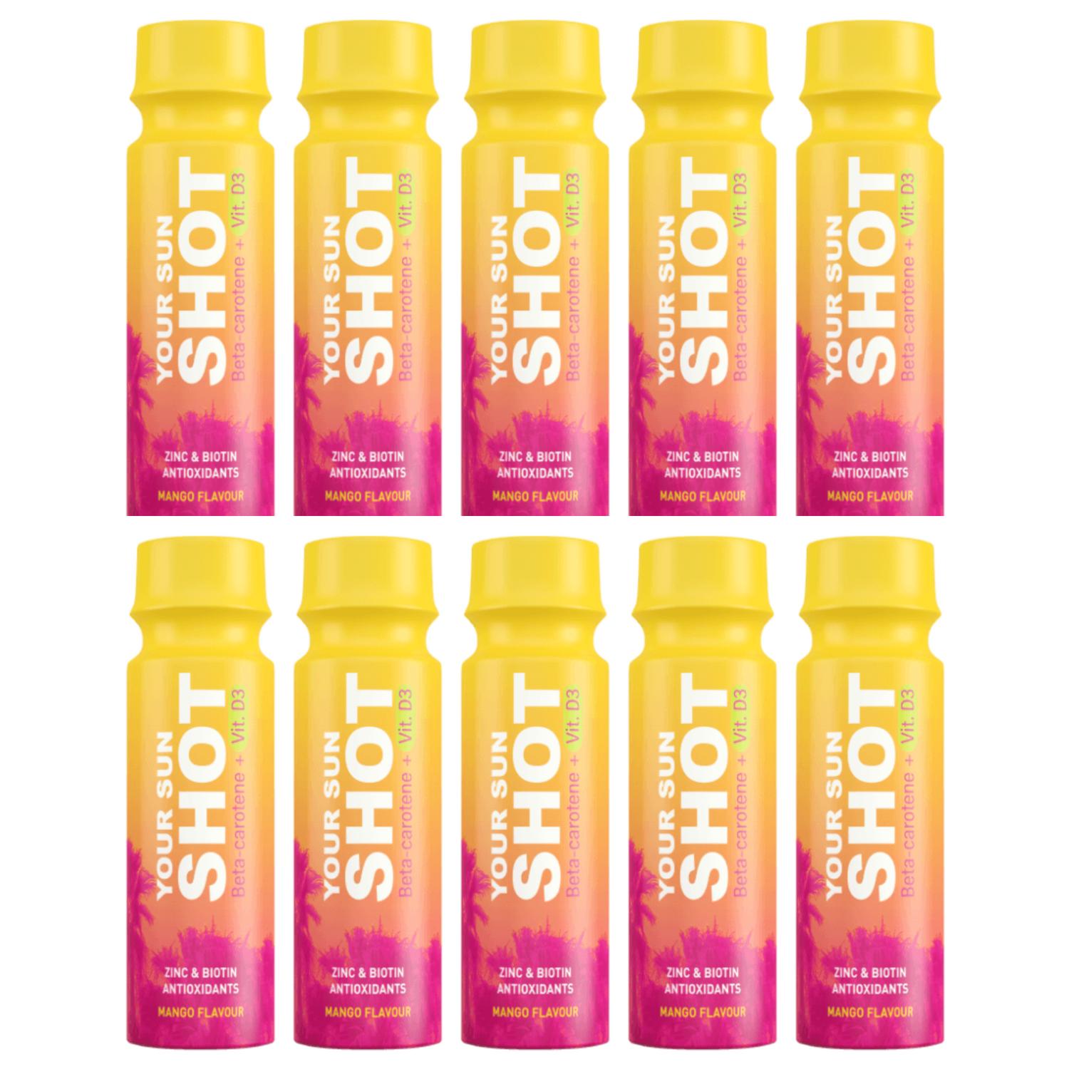 Ihr Sun Shot Mango Mit Vit. D3 Sonnenbad Getränke 80ml x 10 Stück