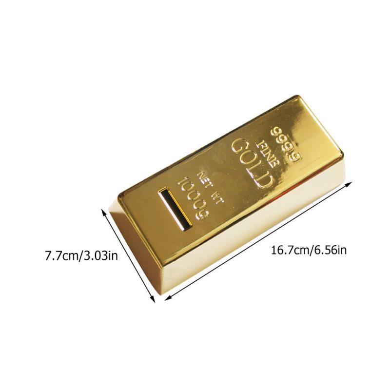 Simulation Goldbarren Künstlicher Goldbarren Dekorative Goldbarren Spardose Simulation Goldbarren Gold Ziegel Sparschwein brown