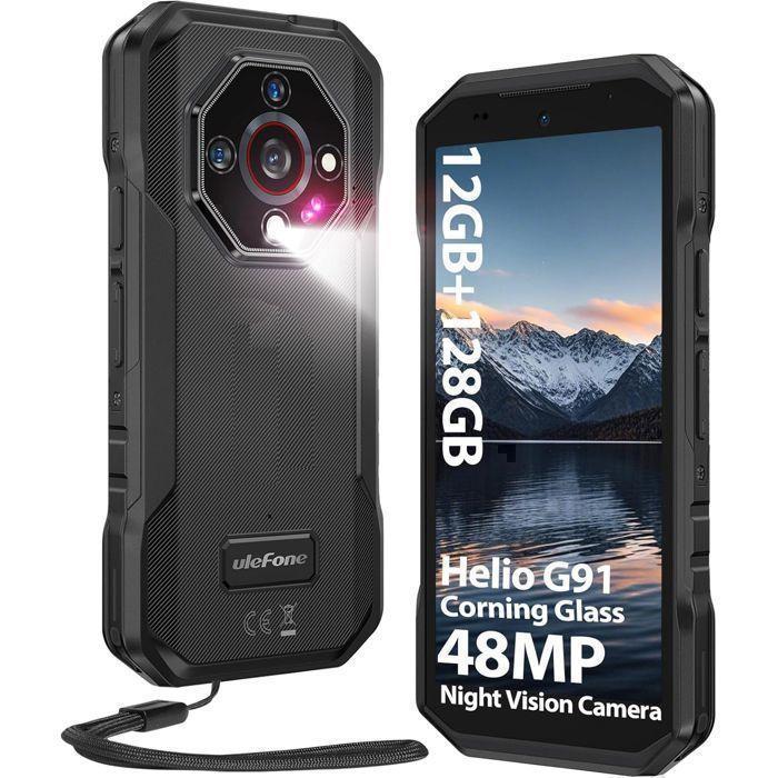 Robustes Smartphone Ulefone Armor X32 12GB+128GB 5.65'' 5500mAh 48MP Nachtsicht Unzerbrechliches Handy Dual SIM/NFC Schwarz schwarz