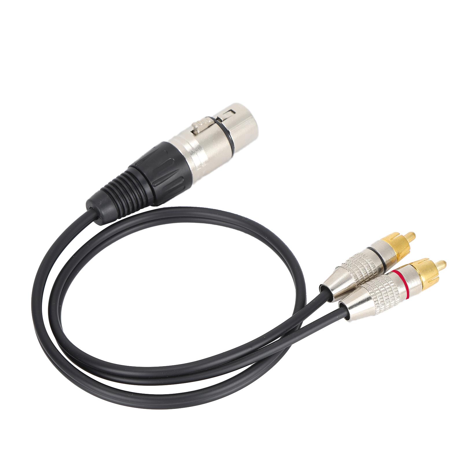 Audio Splitter 1 XLR-Buchse auf 2 Cinch-Stecker Kabel für Heimkino und professionelle Audio 1m / 3.3ft