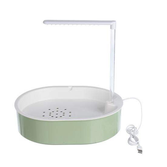 Papageienbad Spritzschutz Vogel-Dusche Leise USB-betriebene Pumpe Automatische Vogel-Dusche für Nymphensittiche Kongos Wellensittiche Unzertrennliche grün