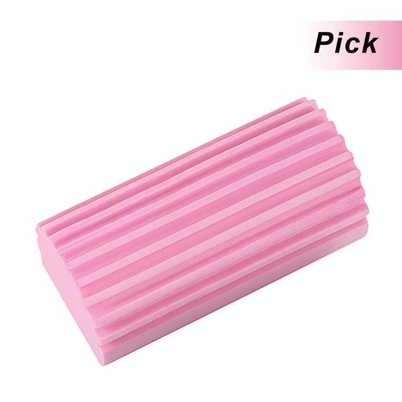 Magische Staubreinigungsschwämme, PVA-Schwamm, Feuchtreinigungs-Staubtuch zum Reinigen von Jalousien, Glas, Fußleisten, Lüftungsschlitzen, Geländern, Spiegeln, Fenstern 1pcs rosa