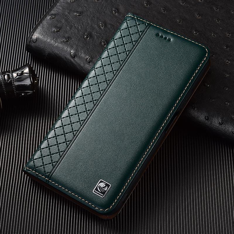 Echte Napa-Lederhülle Für Xiaomi Poco X3 X4 X5 X6 X7 F4 F5 F6 F7 M3 M4 M5 M5S M6 M7 Plus Pro GT Handyhüllen Abdeckungen Poco X5&Genuine Leather grün