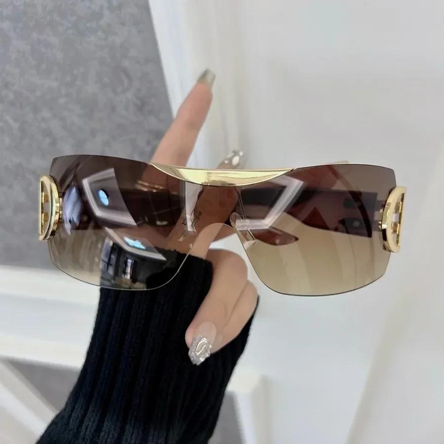 Persönlichkeits-Sonnenbrille Quadratisch Damen Herren Farbverlauf Sonnenbrille Weiblich Männlich Designer Marke Klassisch Reise Outdoor Oculos De Sol other gray