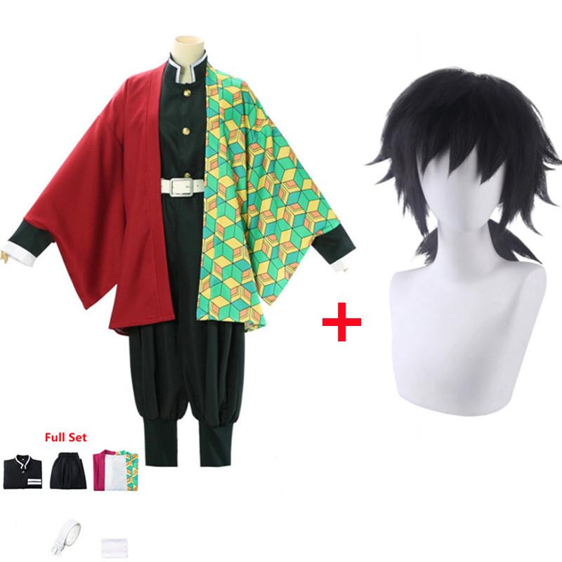 Anime Dämon Slayer Kimetsu Keine Yaiba Tomioka Giyuu Cosplay Kostüm Frauen und Männer Kimono Uniform Halloween Weihnachten Party Kleidung XXL