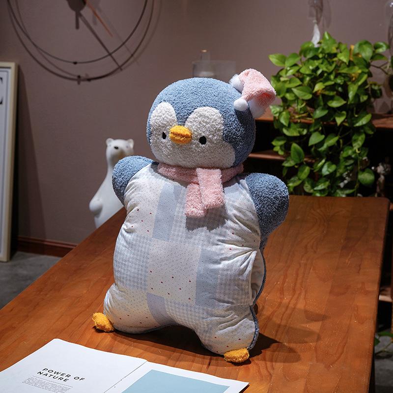 Ins Kawaii Flauschig Niedliche Tiere Plüschtier Cartoon Weiche Kuscheltiere Pinguin Niedliches Kissen Heilende Quetsch-Zimmerdeko Mädchen Geschenke 55x38cm