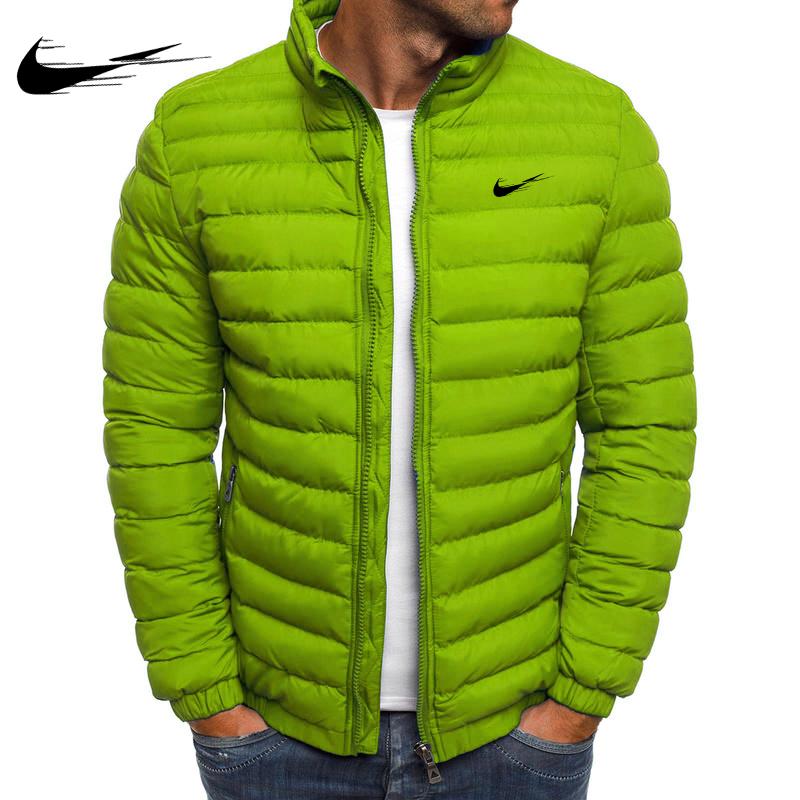 Himmelblau 2025 Herbst Winter Herren Daunenjacke Baumwolle Weich Hohe Qualität Herren Daunenjacken Freizeit Herren Kleidung Mantel M grün