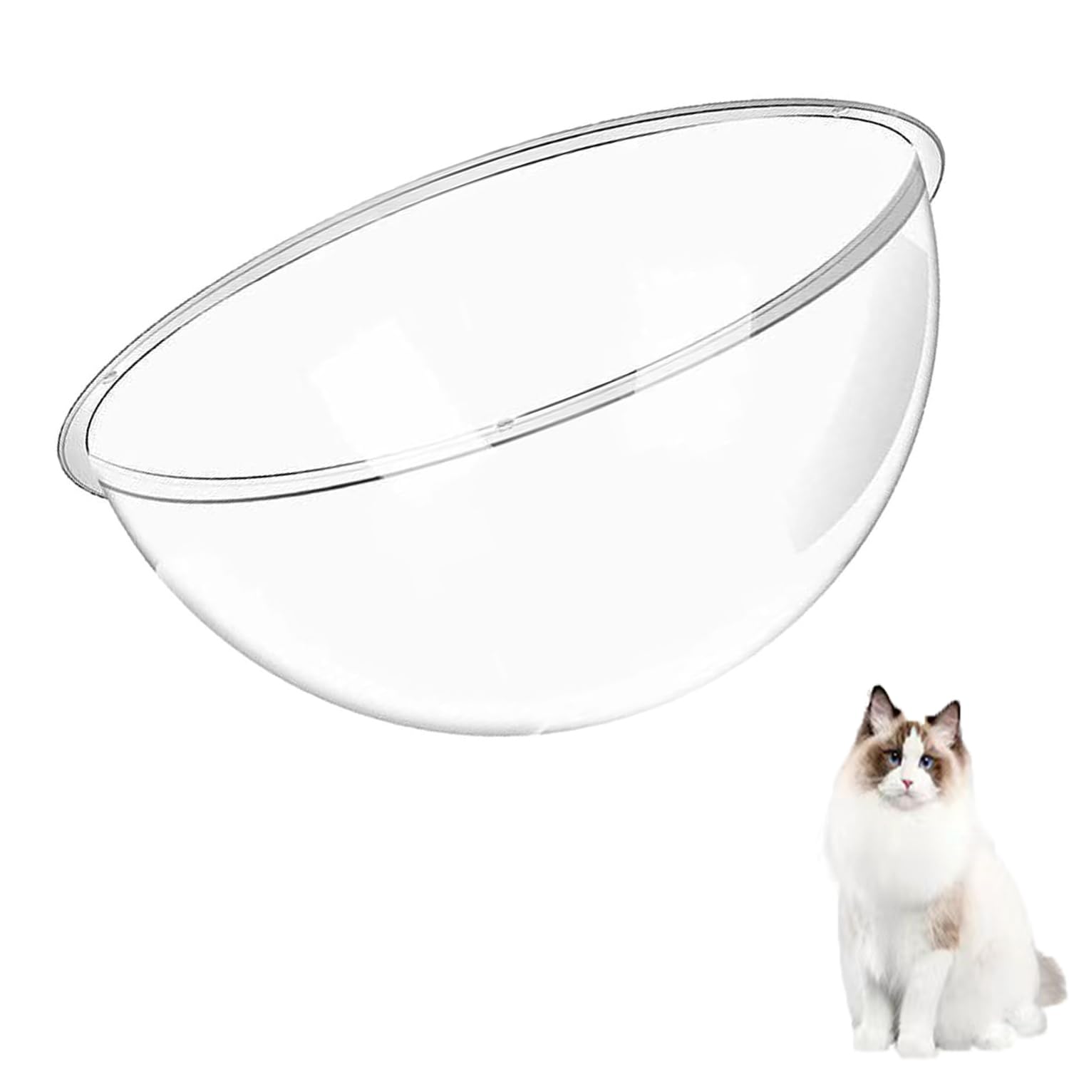 Roczential Generische Klare Katzenhängematte Acryl-Kuppelabdeckung Nistbett Weltraumkapsel Ersatz-Katzenspielzeug Napf Fensterplatz Katzenbaum Haustier Nickerchen und