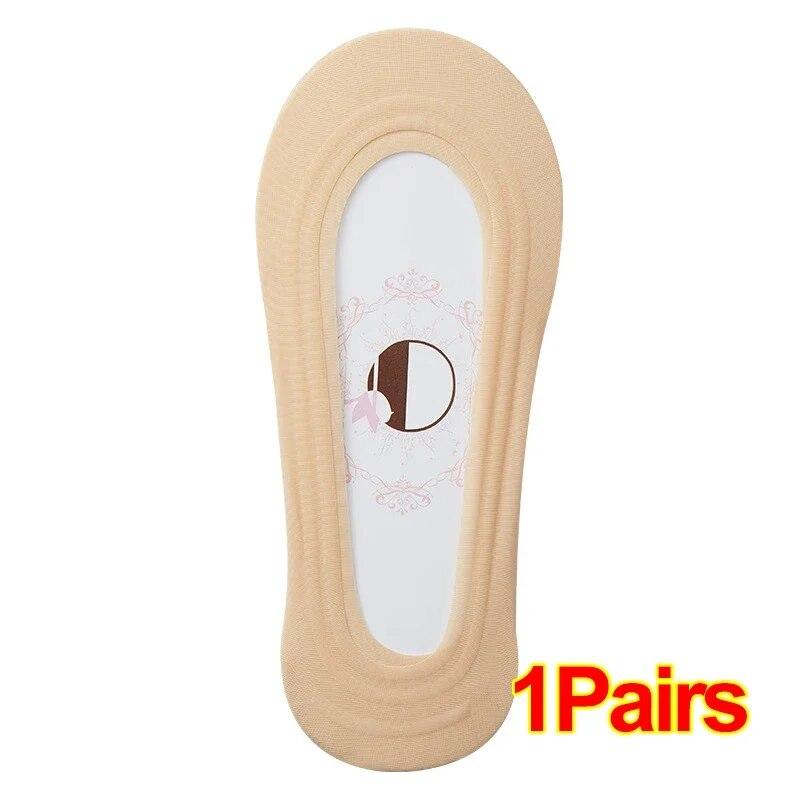1 paar Frauen Anti-slip Unsichtbare Socken Eis Seide Söckchen Sommer Ultra-dünne Atmungsaktive Socken Low Cut Socken nude