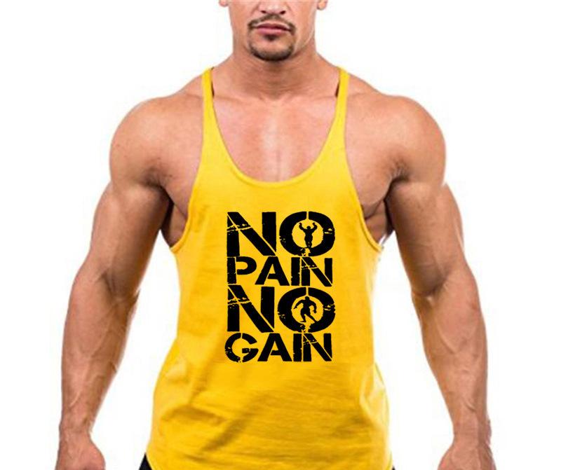 Ärmellose Fitness-Bodybuilding-Trainingsweste XXXL gelb