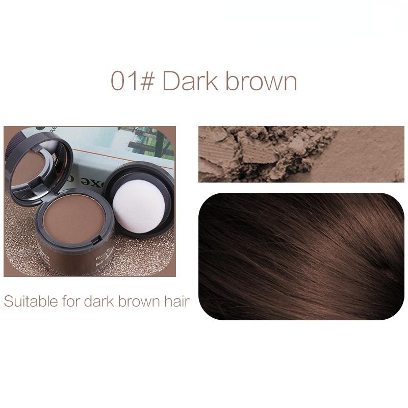 1Pc Wasserdicht Dauerhafte Haar Linie Pulver In Haar Farbe Rand Kontrolle Haar Linie Schatten Make-Up Haar Concealer braun